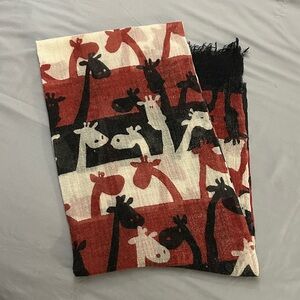 Handmade Giraffe Patterned Scarf/Shawl